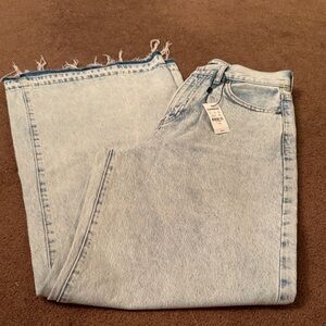 Express relaxed wide leg Light Blue Denim Jeans